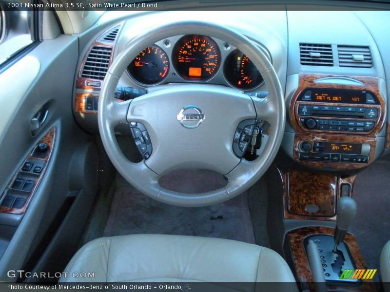 Satin White Pearl / Blond 2003 Nissan Altima 3.5 SE