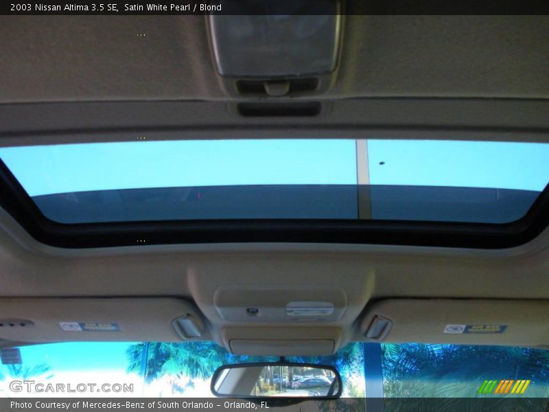 Satin White Pearl / Blond 2003 Nissan Altima 3.5 SE