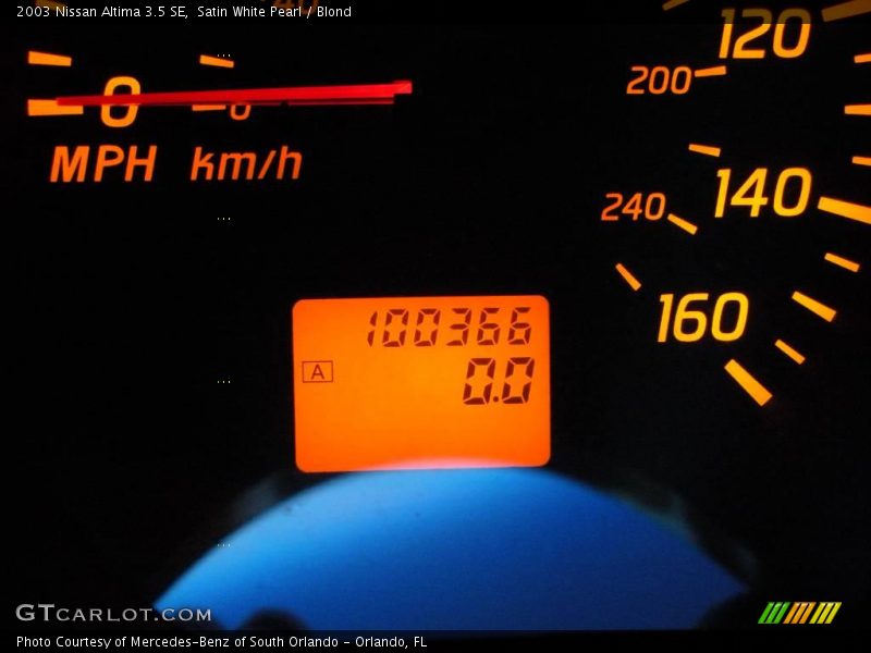 Satin White Pearl / Blond 2003 Nissan Altima 3.5 SE