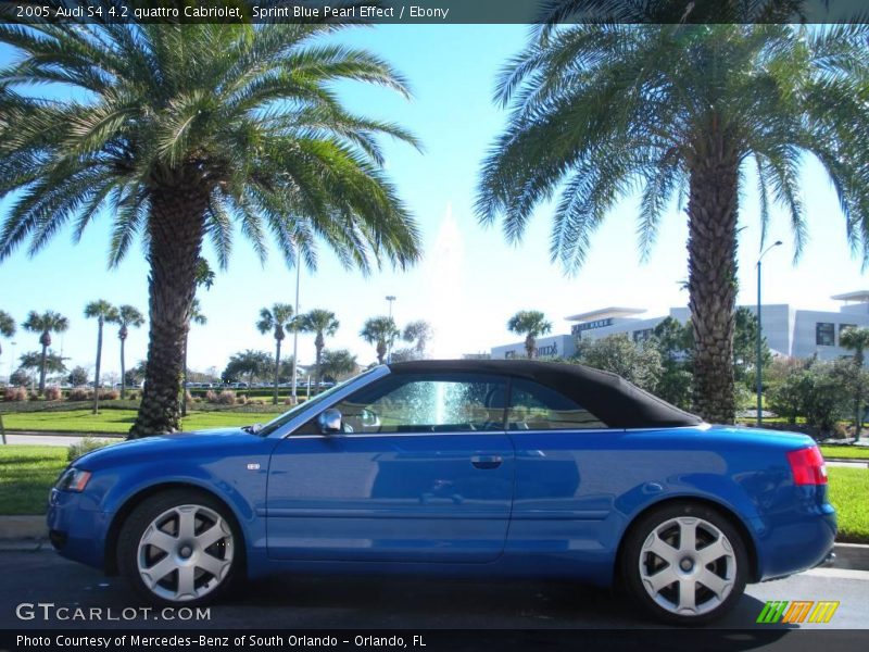 Sprint Blue Pearl Effect / Ebony 2005 Audi S4 4.2 quattro Cabriolet