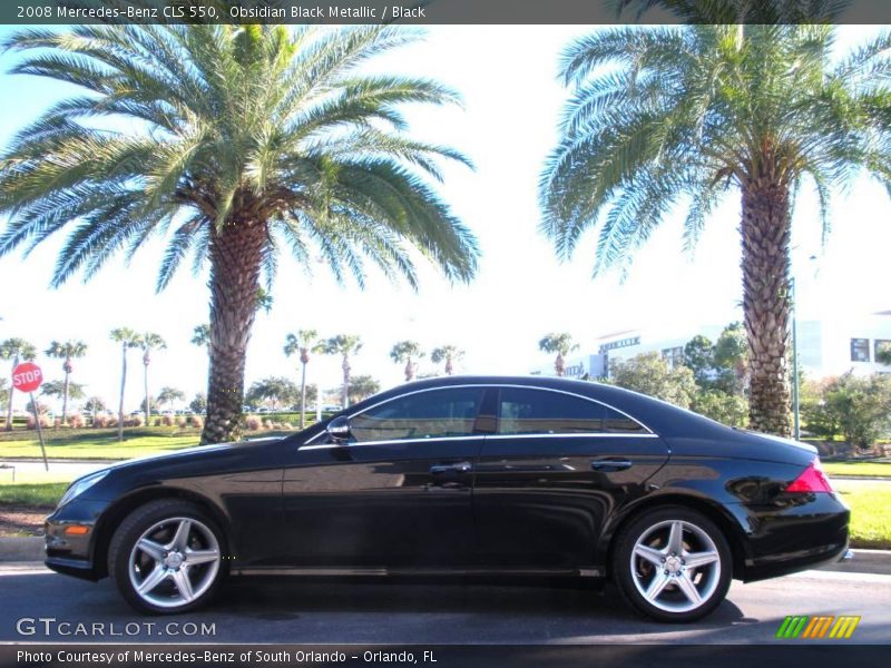 Obsidian Black Metallic / Black 2008 Mercedes-Benz CLS 550