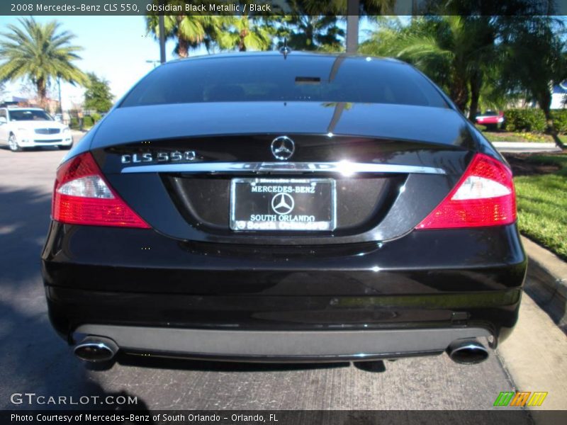 Obsidian Black Metallic / Black 2008 Mercedes-Benz CLS 550