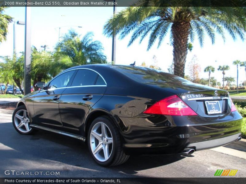 Obsidian Black Metallic / Black 2008 Mercedes-Benz CLS 550