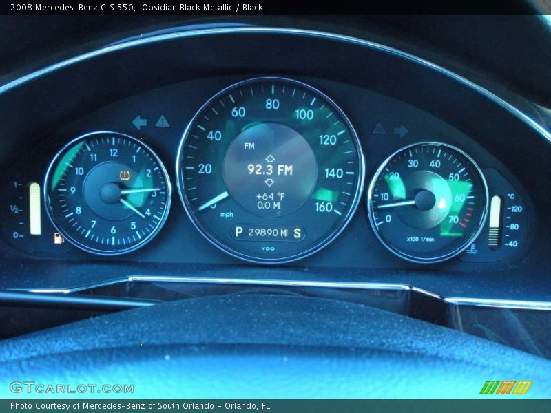 Obsidian Black Metallic / Black 2008 Mercedes-Benz CLS 550