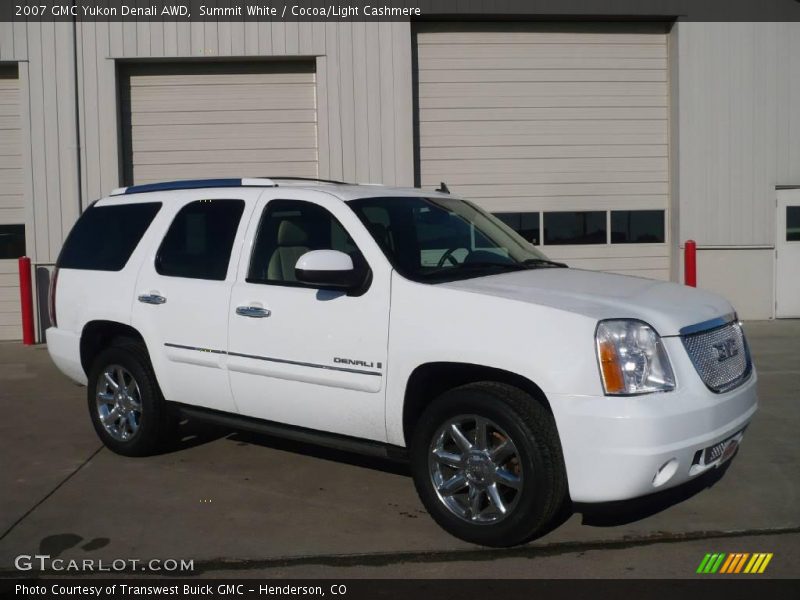 Summit White / Cocoa/Light Cashmere 2007 GMC Yukon Denali AWD