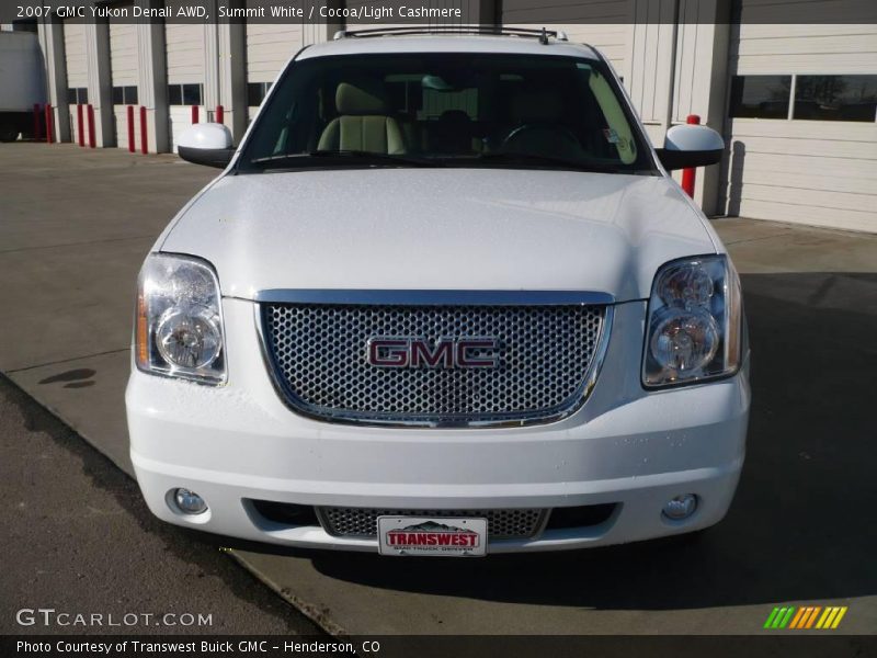 Summit White / Cocoa/Light Cashmere 2007 GMC Yukon Denali AWD