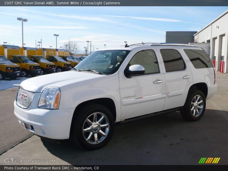 Summit White / Cocoa/Light Cashmere 2007 GMC Yukon Denali AWD