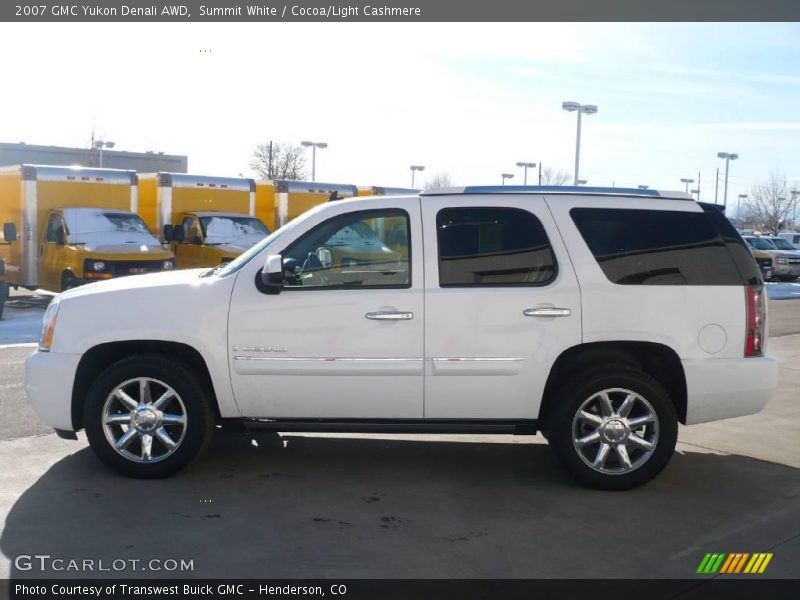 Summit White / Cocoa/Light Cashmere 2007 GMC Yukon Denali AWD