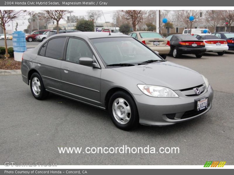 Magnesium Metallic / Gray 2004 Honda Civic Hybrid Sedan