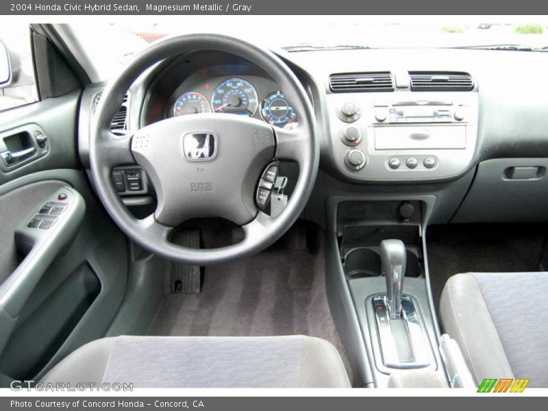 Magnesium Metallic / Gray 2004 Honda Civic Hybrid Sedan