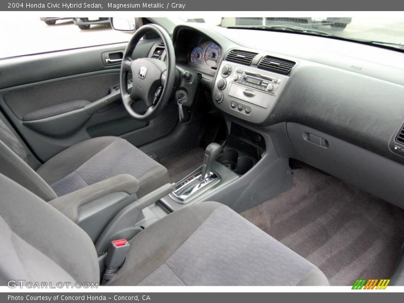 Magnesium Metallic / Gray 2004 Honda Civic Hybrid Sedan