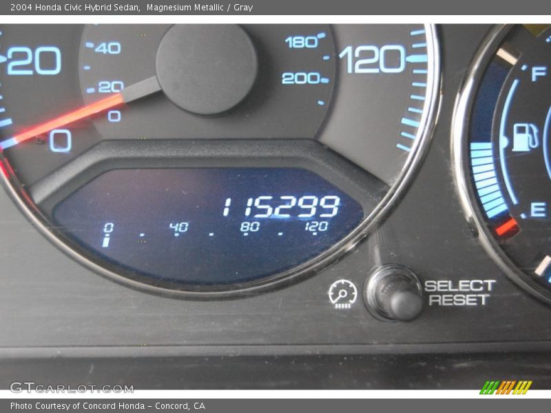 Magnesium Metallic / Gray 2004 Honda Civic Hybrid Sedan