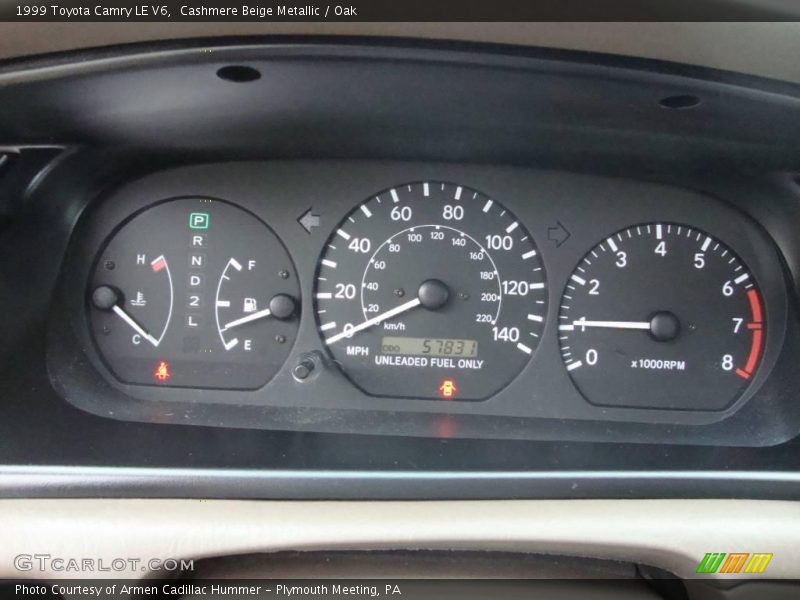 Cashmere Beige Metallic / Oak 1999 Toyota Camry LE V6