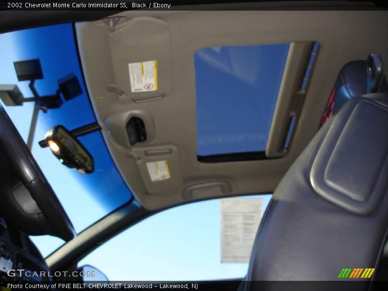 Sunroof of 2002 Monte Carlo Intimidator SS