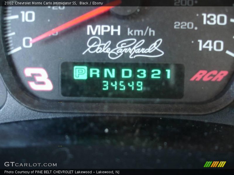 Black / Ebony 2002 Chevrolet Monte Carlo Intimidator SS
