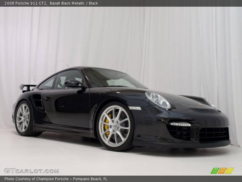 Basalt Black Metallic / Black 2008 Porsche 911 GT2