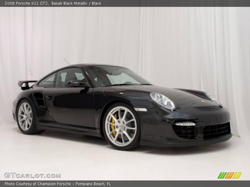 Basalt Black Metallic / Black 2008 Porsche 911 GT2