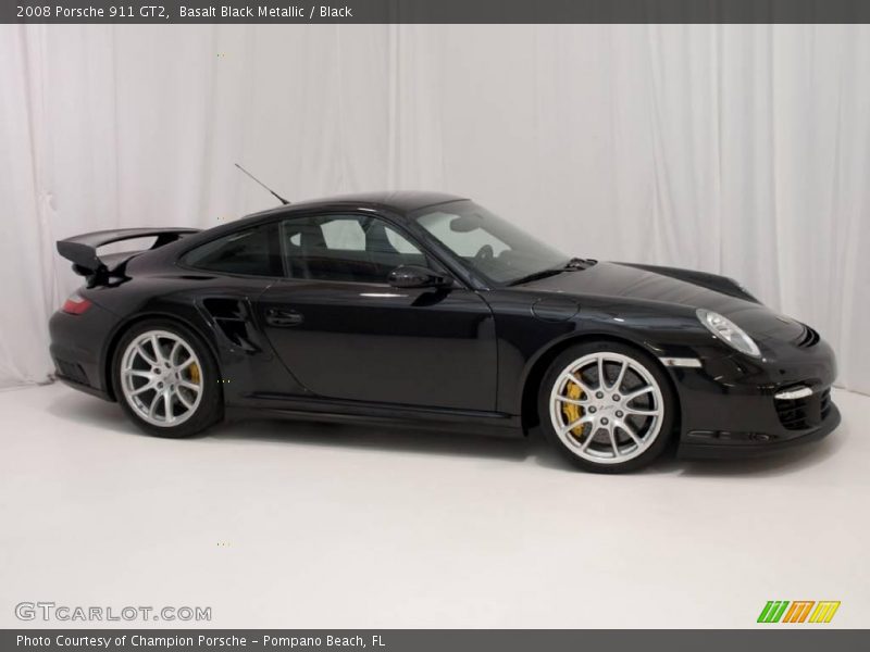 Basalt Black Metallic / Black 2008 Porsche 911 GT2