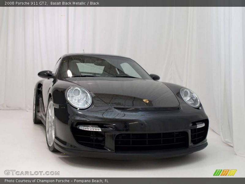 Basalt Black Metallic / Black 2008 Porsche 911 GT2