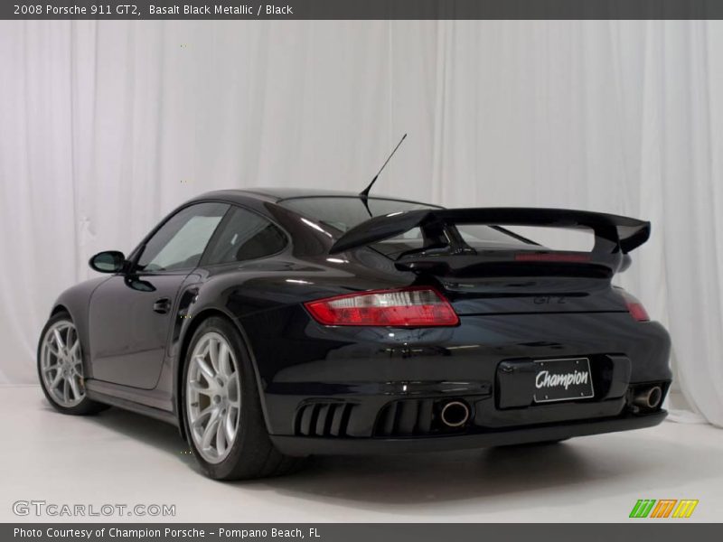 Basalt Black Metallic / Black 2008 Porsche 911 GT2