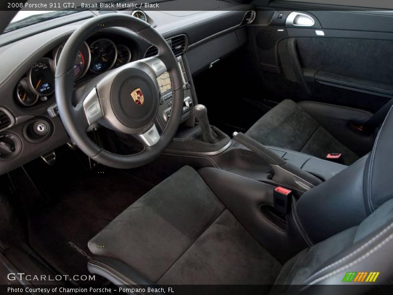 Basalt Black Metallic / Black 2008 Porsche 911 GT2