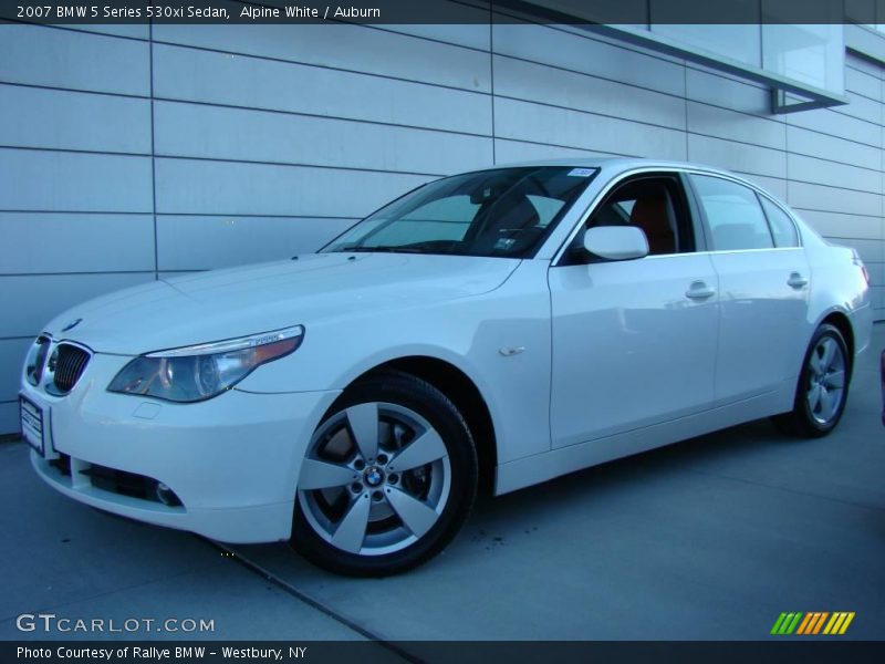 Alpine White / Auburn 2007 BMW 5 Series 530xi Sedan