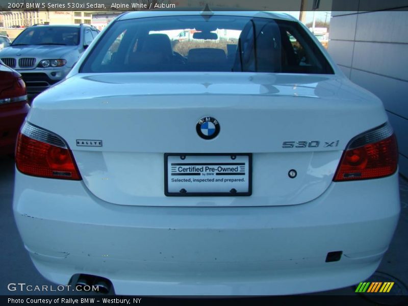 Alpine White / Auburn 2007 BMW 5 Series 530xi Sedan