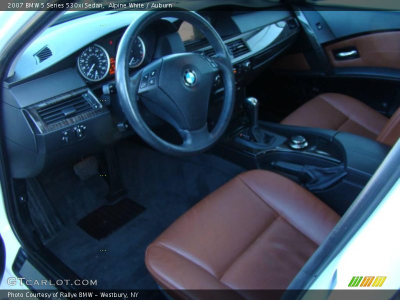 Alpine White / Auburn 2007 BMW 5 Series 530xi Sedan