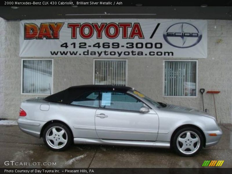 Brilliant Silver Metallic / Ash 2000 Mercedes-Benz CLK 430 Cabriolet