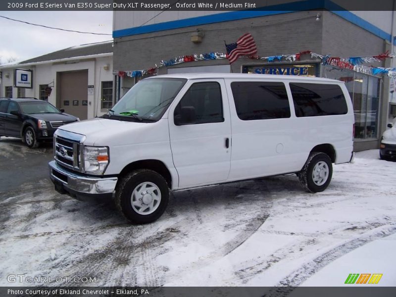 Oxford White / Medium Flint 2009 Ford E Series Van E350 Super Duty XLT Passenger