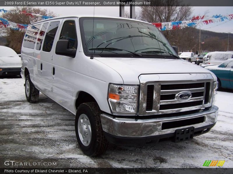 Oxford White / Medium Flint 2009 Ford E Series Van E350 Super Duty XLT Passenger