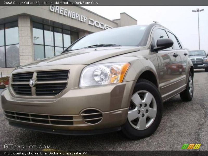 Light Khaki Metallic / Dark Slate Gray 2008 Dodge Caliber SE