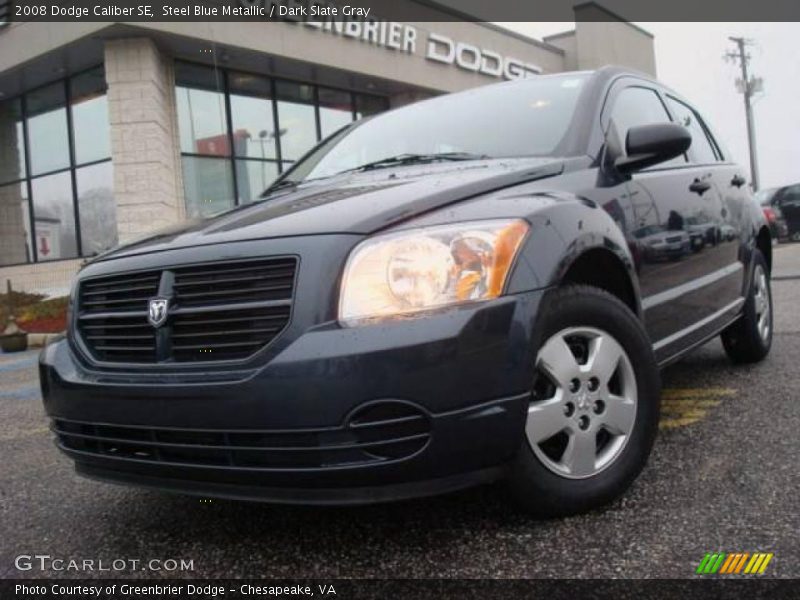 Steel Blue Metallic / Dark Slate Gray 2008 Dodge Caliber SE