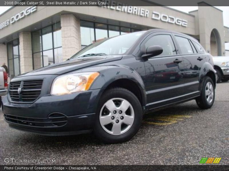 Steel Blue Metallic / Dark Slate Gray 2008 Dodge Caliber SE