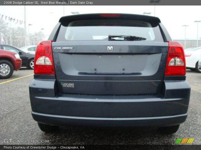 Steel Blue Metallic / Dark Slate Gray 2008 Dodge Caliber SE