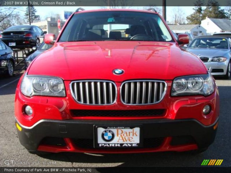 Crimson Red / Black 2007 BMW X3 3.0si