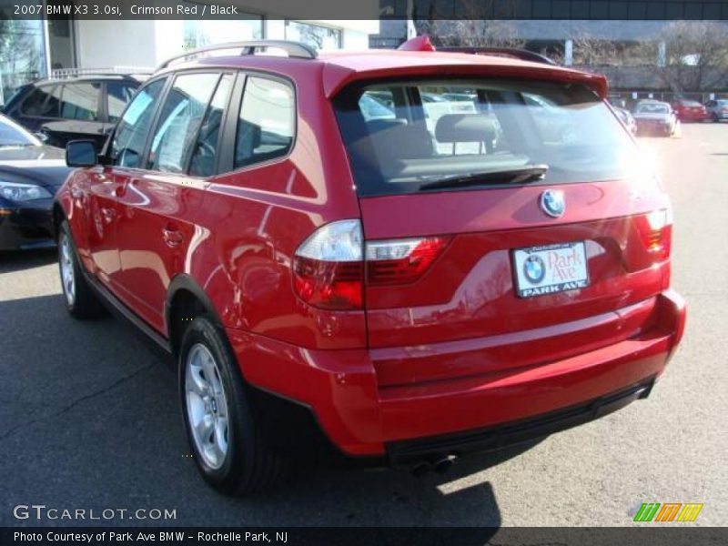 Crimson Red / Black 2007 BMW X3 3.0si