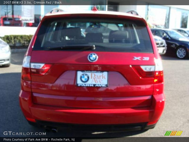 Crimson Red / Black 2007 BMW X3 3.0si