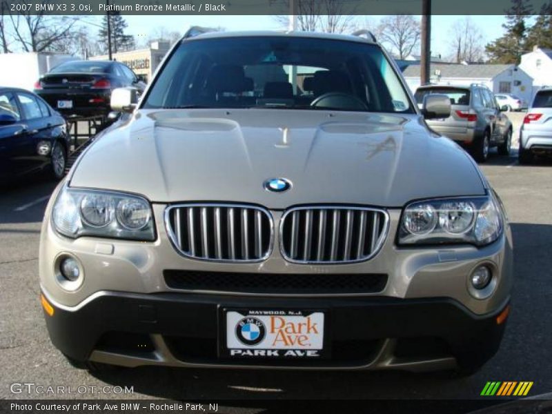 Platinum Bronze Metallic / Black 2007 BMW X3 3.0si