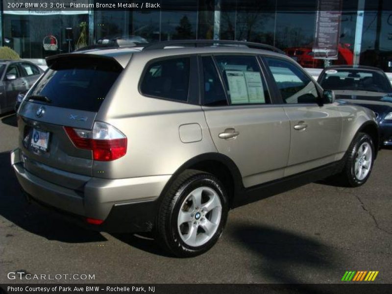 Platinum Bronze Metallic / Black 2007 BMW X3 3.0si