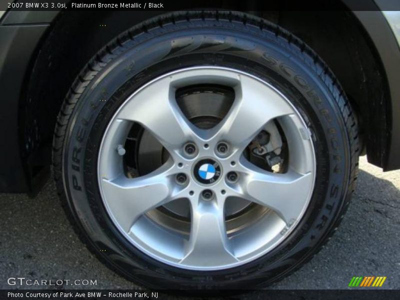 Platinum Bronze Metallic / Black 2007 BMW X3 3.0si