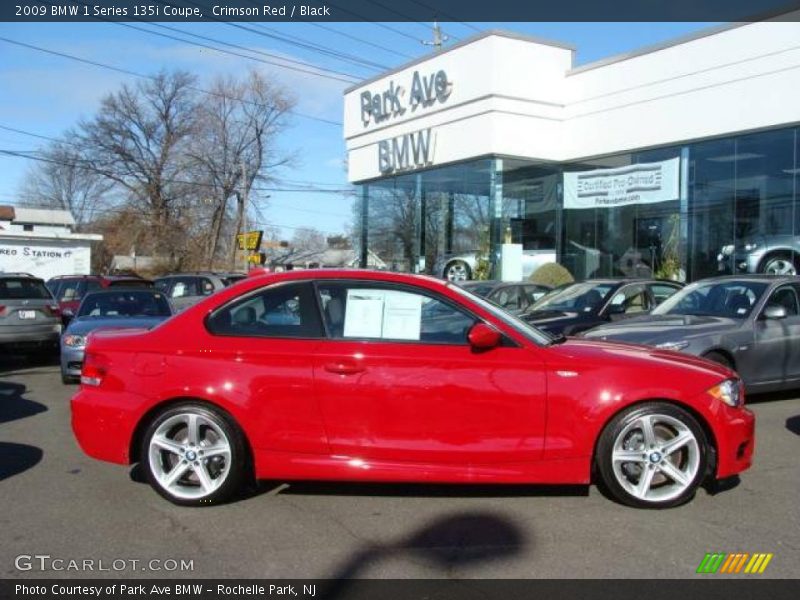 Crimson Red / Black 2009 BMW 1 Series 135i Coupe