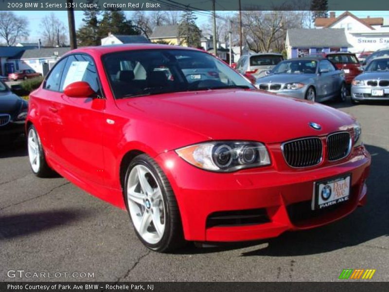 Crimson Red / Black 2009 BMW 1 Series 135i Coupe