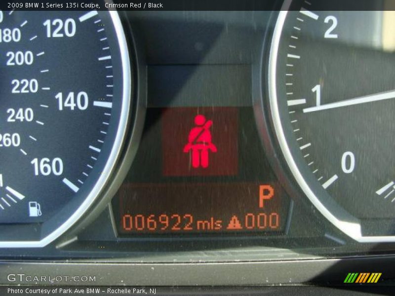 Crimson Red / Black 2009 BMW 1 Series 135i Coupe