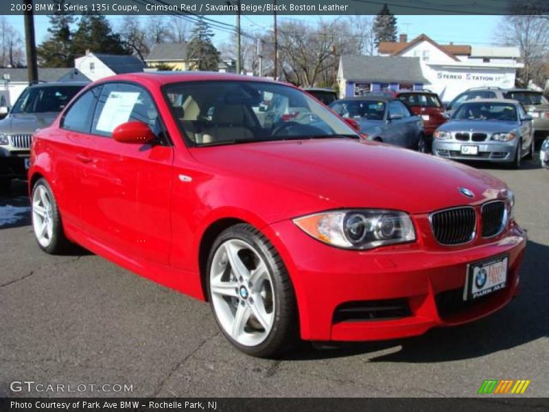 Crimson Red / Savanna Beige/Black Boston Leather 2009 BMW 1 Series 135i Coupe