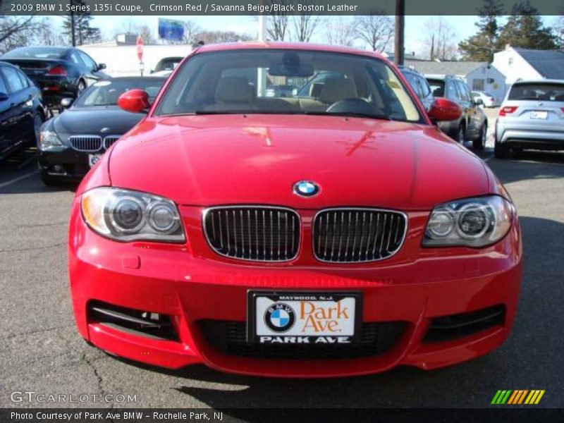 Crimson Red / Savanna Beige/Black Boston Leather 2009 BMW 1 Series 135i Coupe