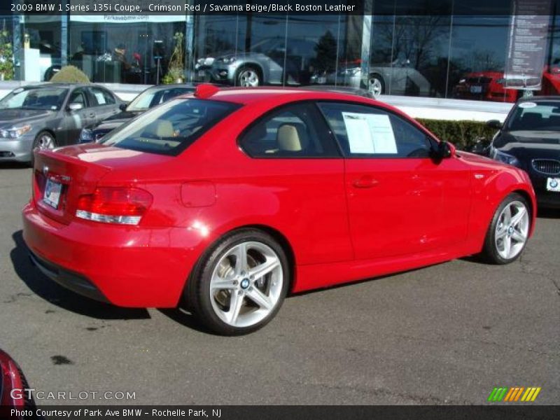 Crimson Red / Savanna Beige/Black Boston Leather 2009 BMW 1 Series 135i Coupe