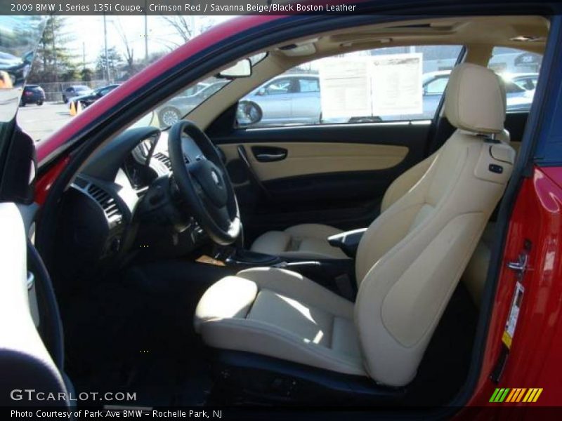 Crimson Red / Savanna Beige/Black Boston Leather 2009 BMW 1 Series 135i Coupe
