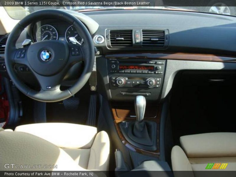 Crimson Red / Savanna Beige/Black Boston Leather 2009 BMW 1 Series 135i Coupe