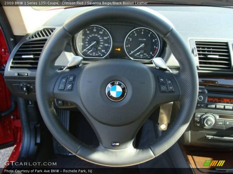 Crimson Red / Savanna Beige/Black Boston Leather 2009 BMW 1 Series 135i Coupe